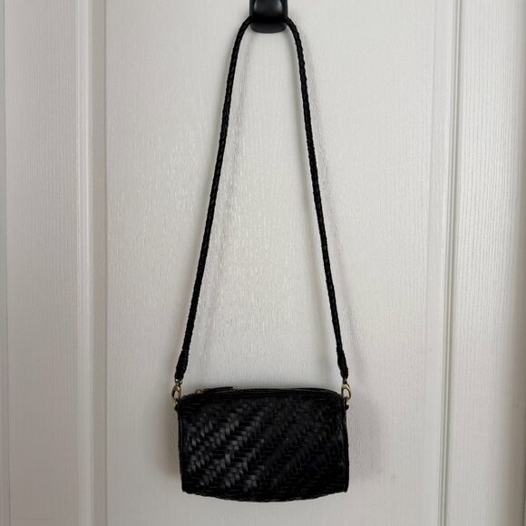 Bembien Black Woven Leather Gigi Crossbody Bag - Picture 4 of 16